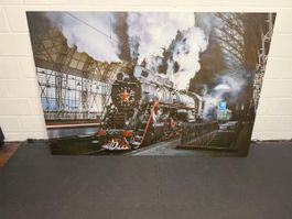 Glasbild Lokomotive 150x100cm