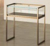 Glasvitrine ESG Theke, LED, Bronze (B.95cmxT.45cmxH.95cm)