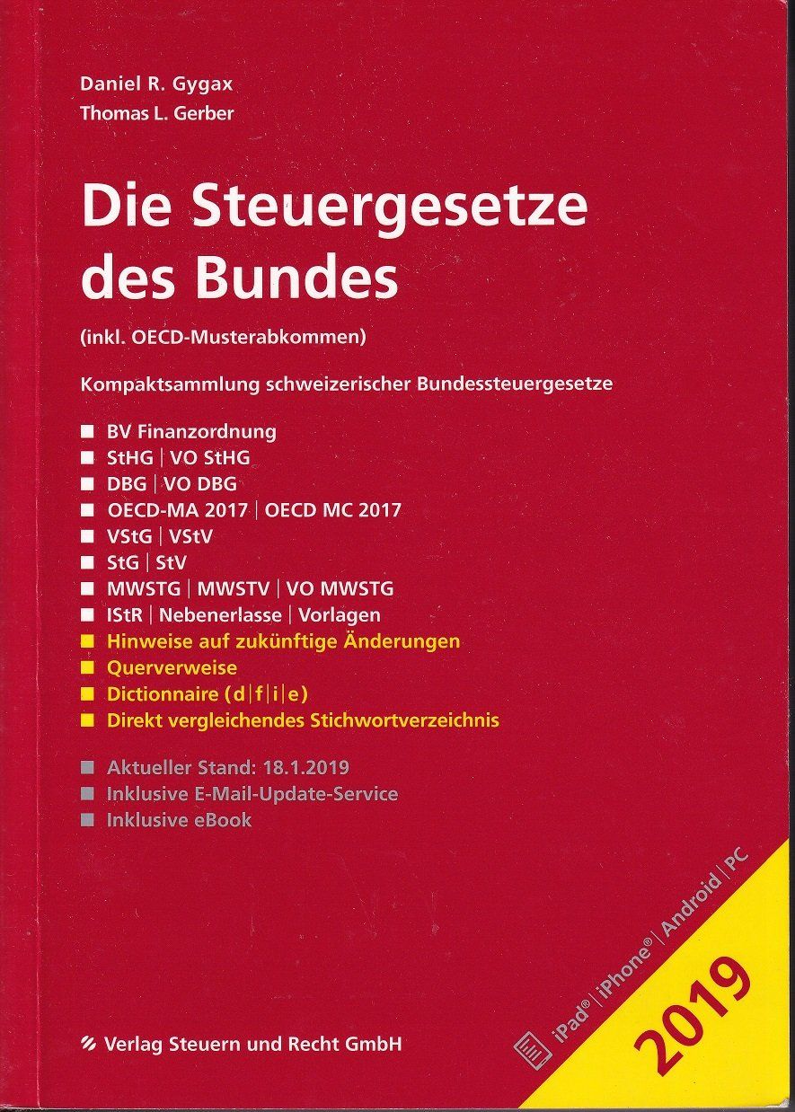Libri: Die Steuergesetze des Bundes 2019 – Usato da Elgg venduto da Charts