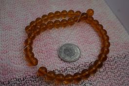 Kugel Strang  10mm  Citrin-Look, Imitat aus Glas