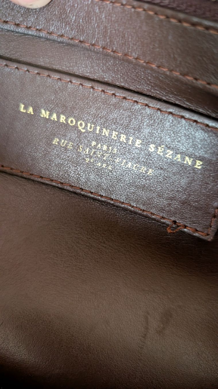 Sezane Sacs femmes: sac Sezane marron cabas Gabin chocolat  – D'occasion à Biberstein par ameliecimador 2