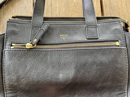 Fossil Handtasche Leder schwarz neuwertiger Zustand