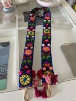Hand knitted strap for bags