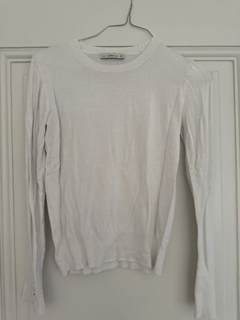 Weisses Langarmshirt Zara Grösse M