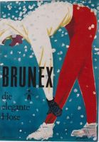 BRUNEX DAMEN SKIHOSE 1958 Original Plakat