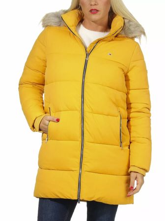 Tommy Hilfiger Winterjacke Gelb mit Kapuze,