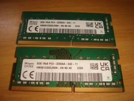 2 stück 8gb ddr4 3200 RAM für Laptop.