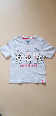 T'shirt grau mit Kühen, Gr. 110