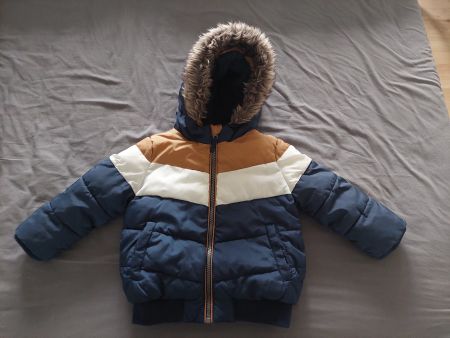 BLAUE WARME WINTERJACKE GR. 86