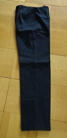 Hochwertige schlichte dunkelblaue Stretchhose, Gr. 36