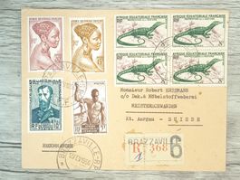 TR65 Enveloppe + Timbre AEF To Suisse 1956