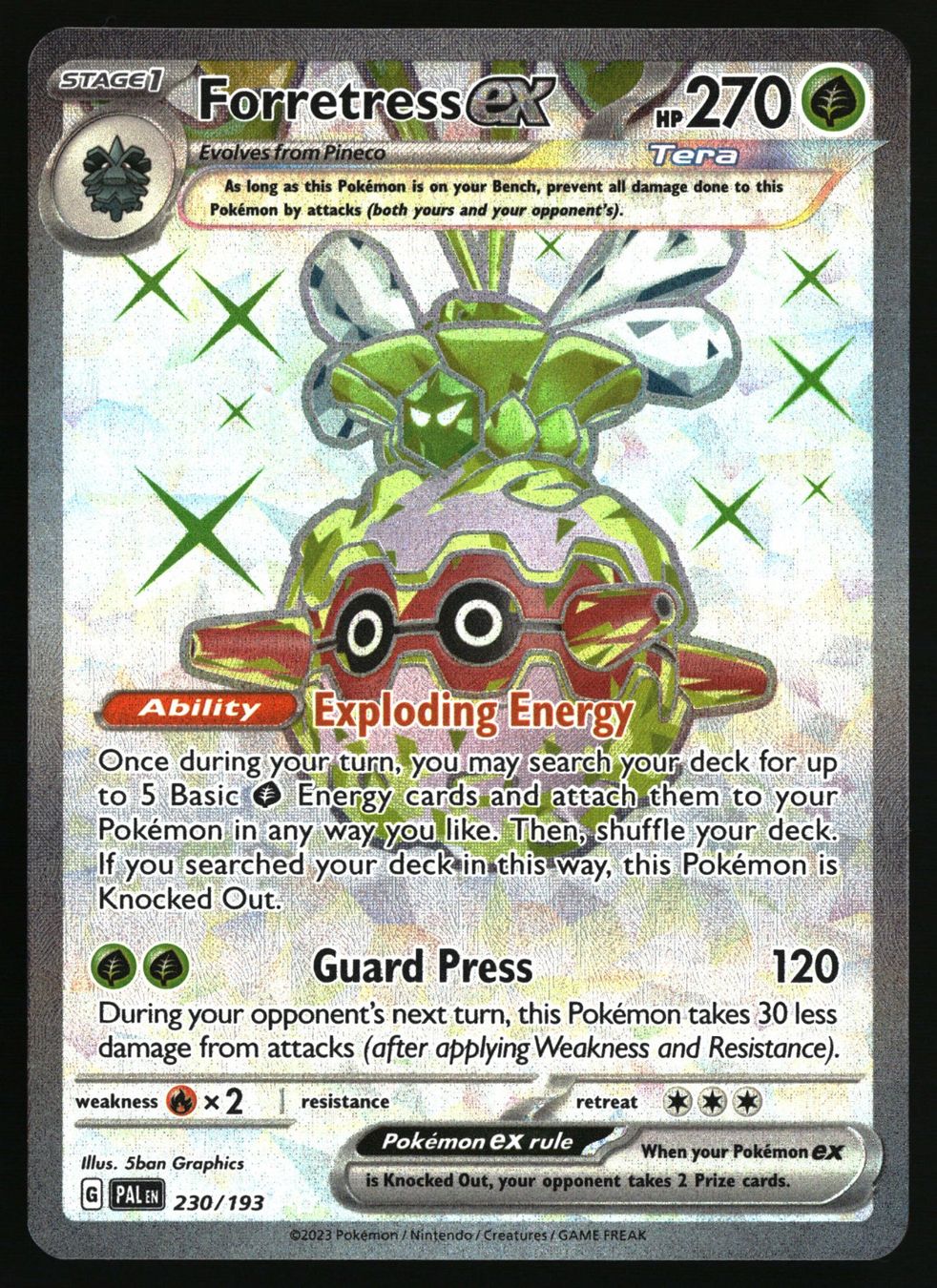 Pokémon Carte collezionabili: Forretress ex #230 Pokemon Paldea Evolved – Usato da Feuerthalen venduto da Plazatoys
