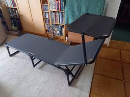 Chaise longue avec para-soleil pliable ultra léger - NEUVE