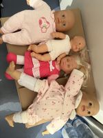 Puppen 4er Set pink-weisste Kleidung gebraucht