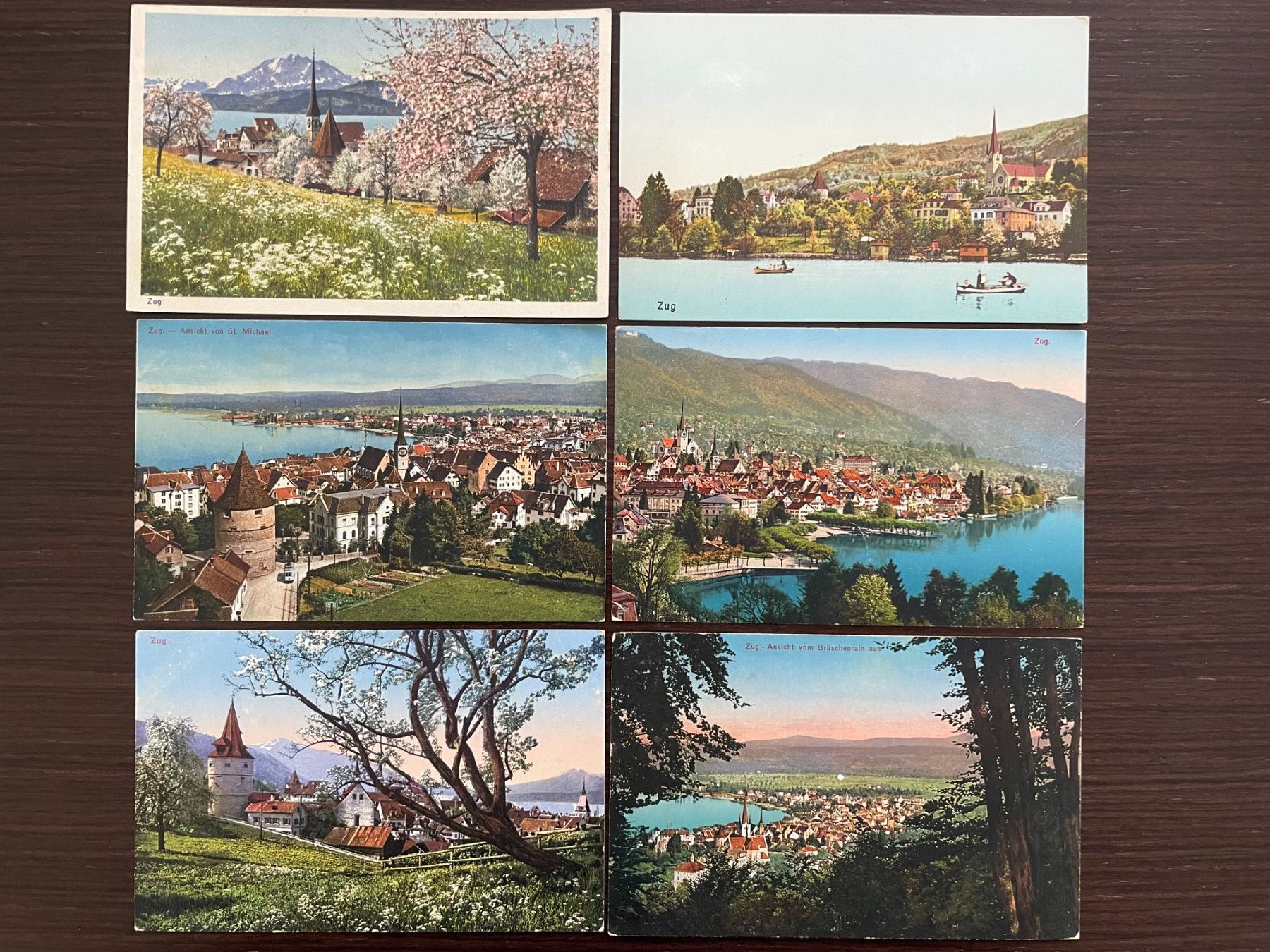Cartoline postali: ZUG Lot von 24 Ansichtskarten im Kleinformat – Usato da Wald ZH venduto da TLILEF 7
