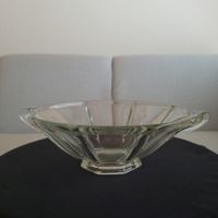 1920-1940 " Bohmen Stölzle " Art deco Glasschale mit Henkel