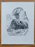 Exlibris Günter Hujber - Original Radierung Erotik signiert