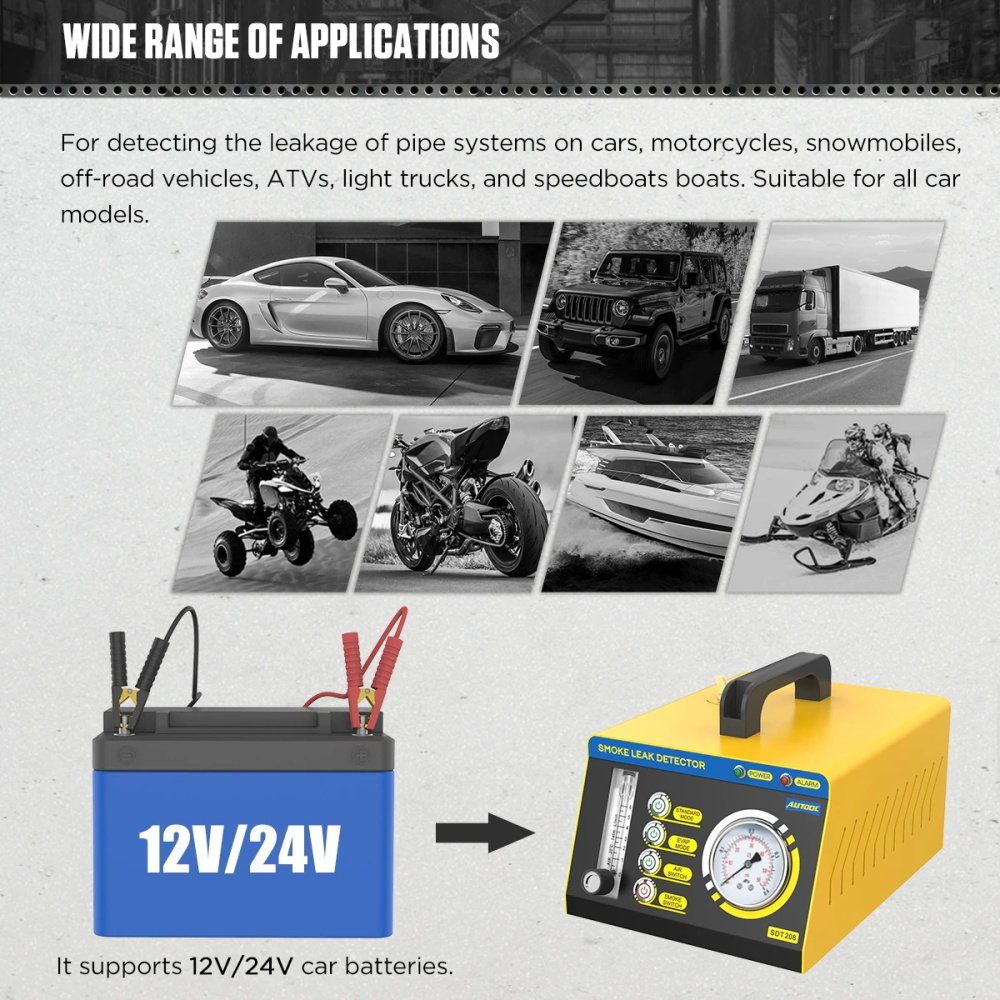 Tutti gli attrezzi: AUTOOL SDT208 Auto Rauch Leck Detektor EVAP System Tester – Nuovo e nell'imballaggio originale da Malans GR venduto da BUYBEST-Schweiz 6