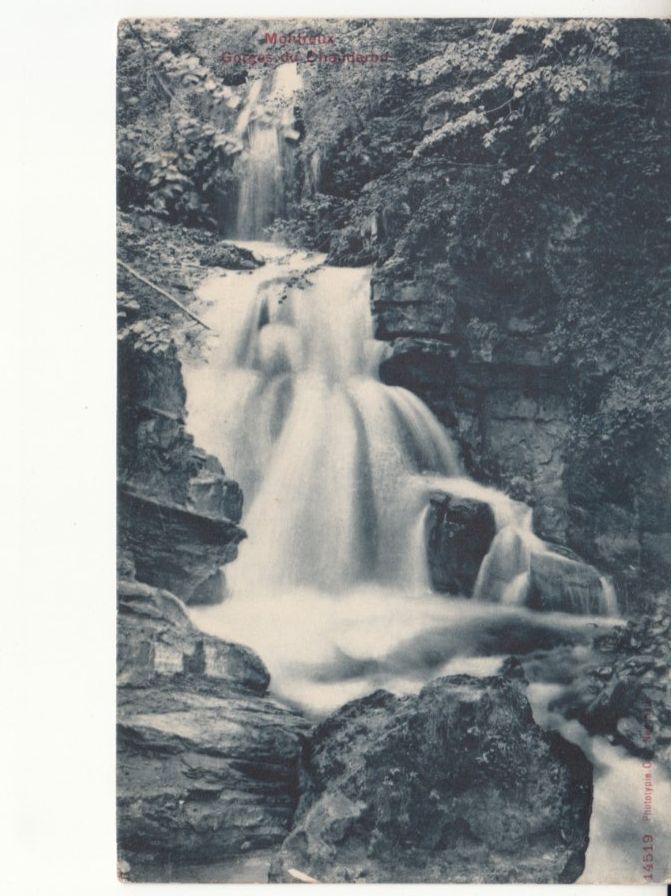 Ansichtskarten: Montreux Gorges du Chauderon 1906 – Gebraucht aus Bürglen TG von StampGraf