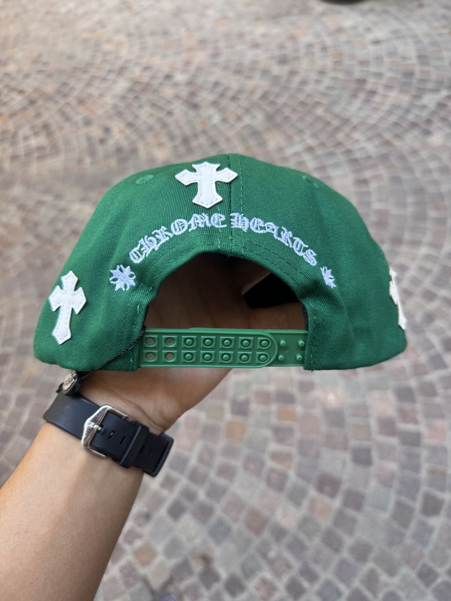 Chrome Hearts Hüte, Mützen & Caps: Chrome Hearts CH Cross Green Snapback Hat – Neu und originalverpackt aus Caviano von reselleo21 3