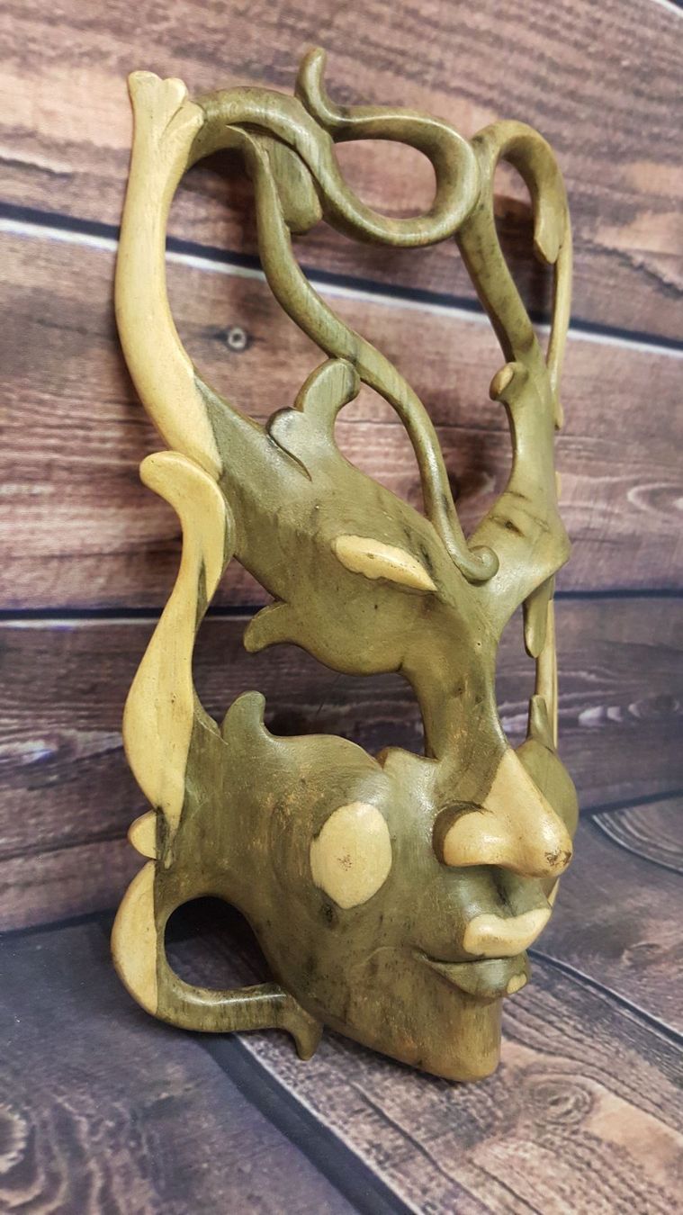 Maschere: Holz-Mask, Holz Figur, Waru-Mask – Nuovo e nell'imballaggio originale da Domat-ems venduto da Gr8wood 1