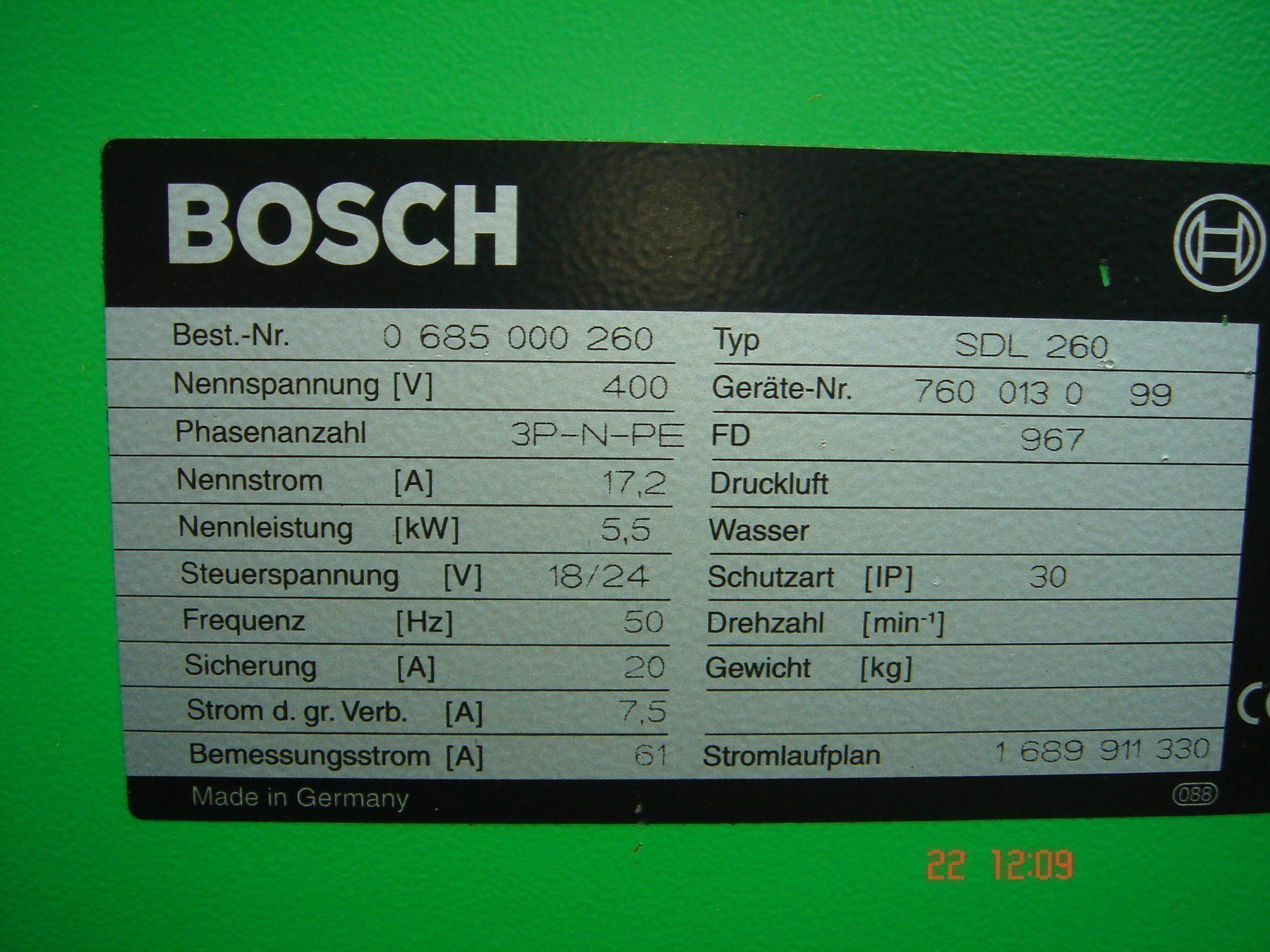 Bosch Misurare: Bremsprüfstand/Bremsprüfstrasse Bosch SDL 260/261 – Usato da Künten venduto da Soku3 6