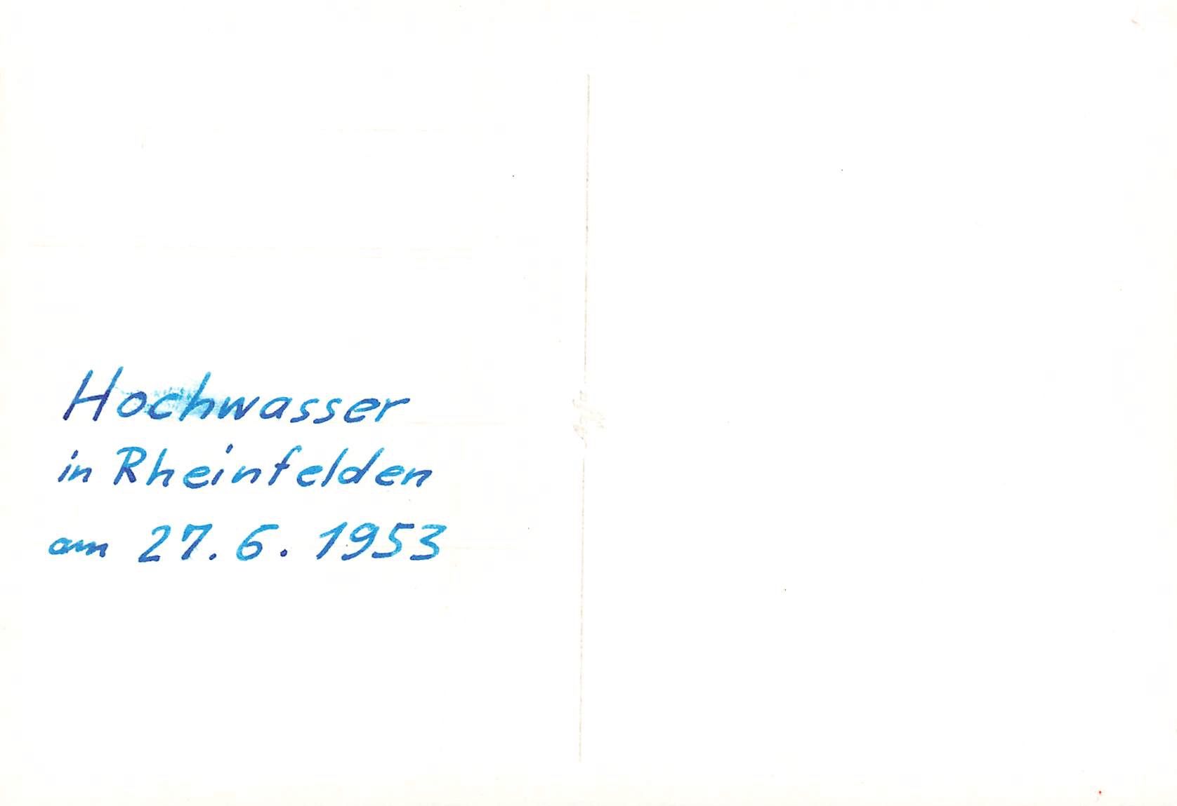 Cartoline postali: Hochwasser Rheinfelden 1953 G – Usato da Biasca venduto da Blenio71 1