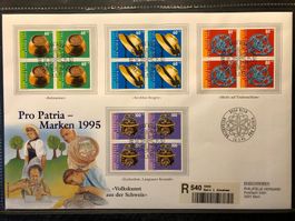 FDC Grossbrief Pro Patria Volkskunst aus der Schweiz 1995 ET