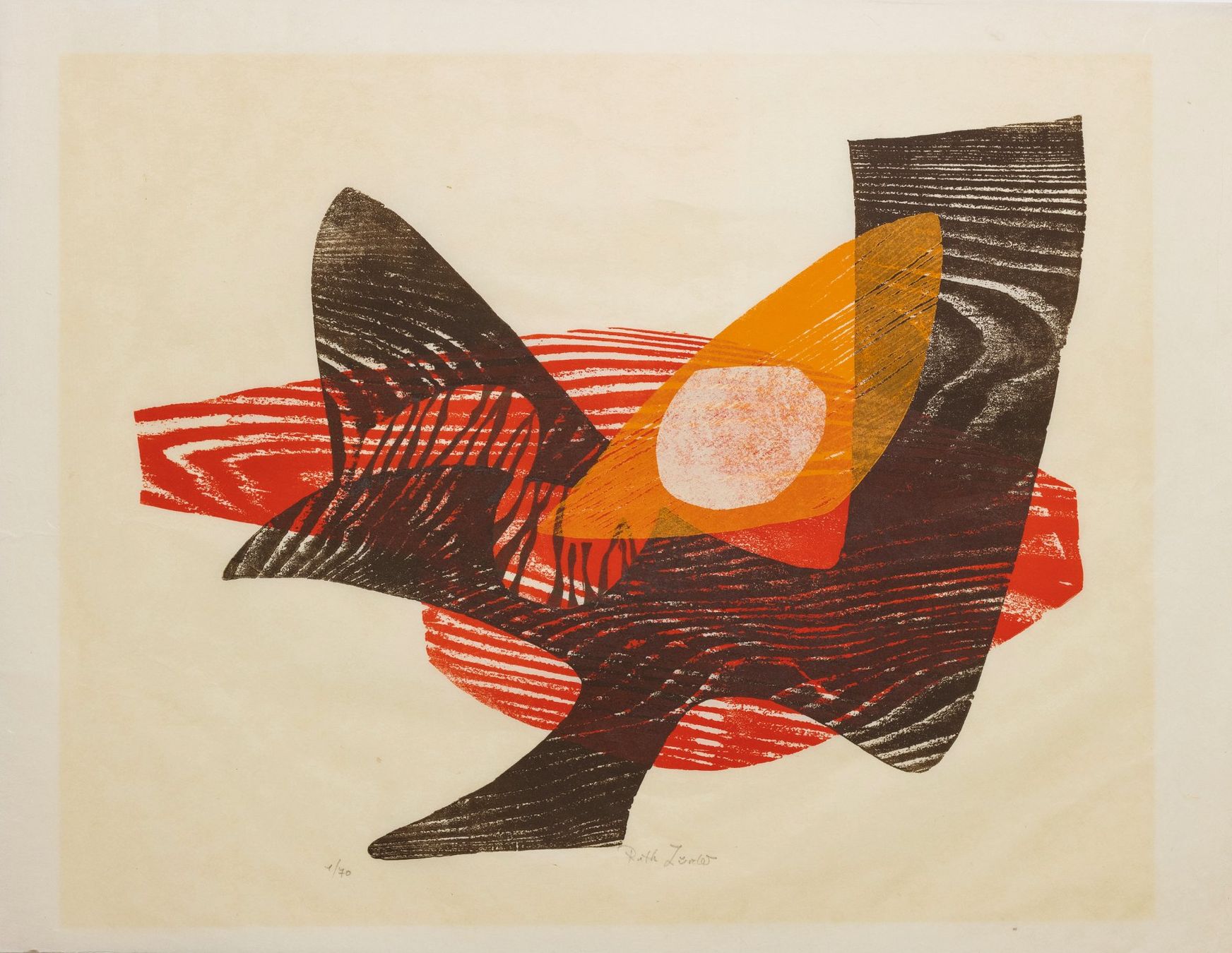 Xilografie: Ruth Zürcher, Holzschnitt – Usato da Masein venduto da KunstvonFrauen
