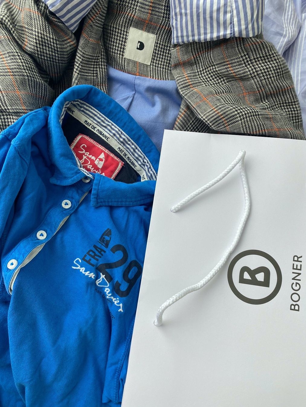 Bogner Giacche: designer set: blazer leinen poloshirt + bogner papiertasche – Usato da Mels venduto da Adnoh 9