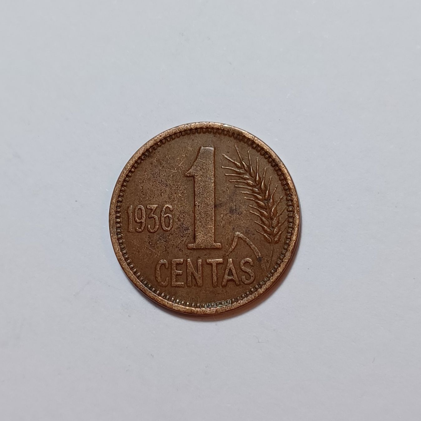 Tutti le monete: 1 Centas 1936 Litauen – Usato da Pfäffikon ZH venduto da Welt_Muenzen