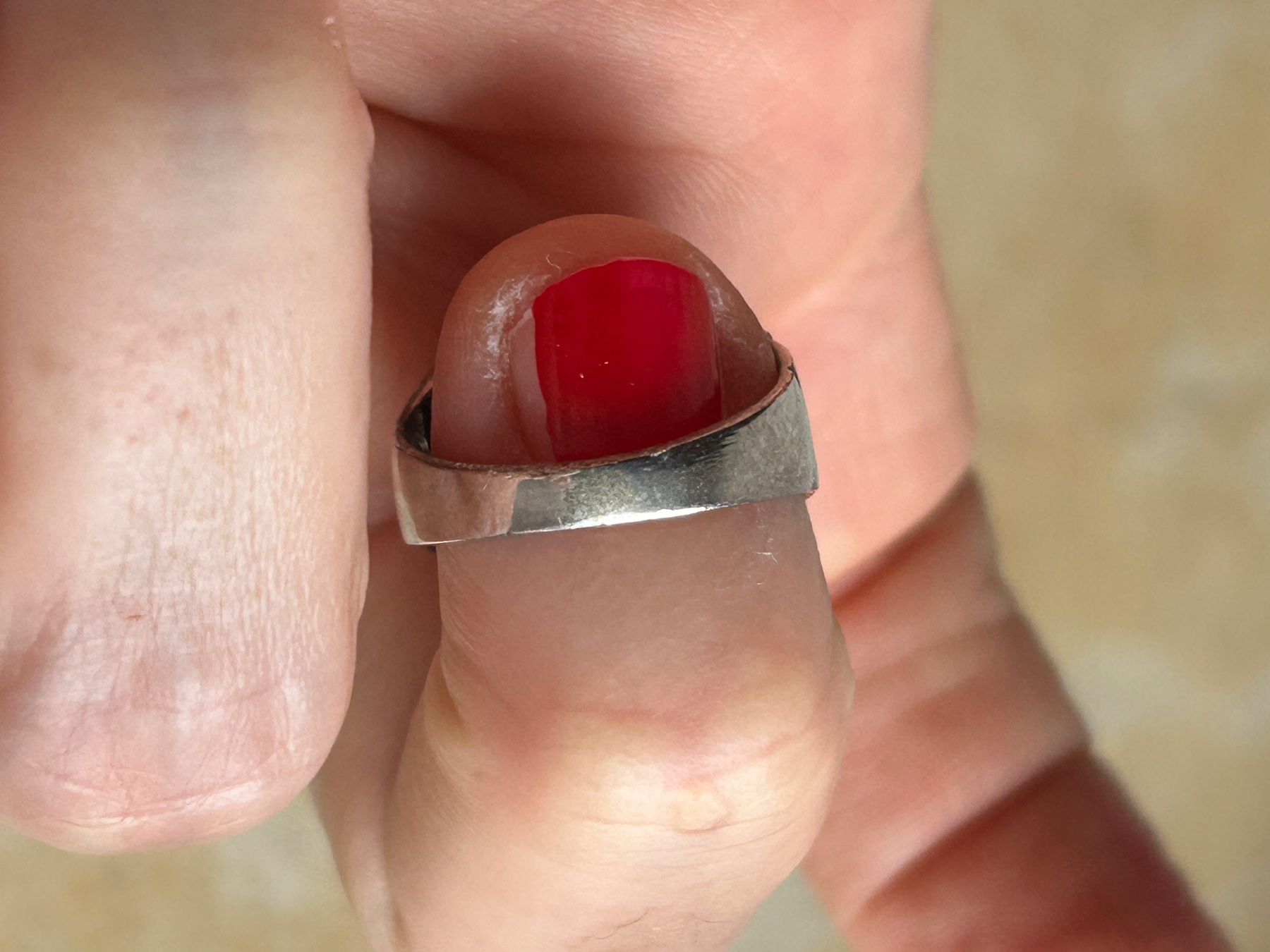 Ringe: Silberring Lapislazuli-Stein ovaler Schnörkel (51) – Gebraucht aus Dittingen von Bellevista 3