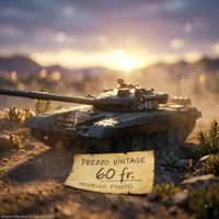 Modellino carro armato militare vintage numero 345