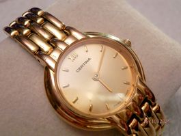 Certina, Quartz, Damen, Gehäuse und Band vergoldet, 24mm