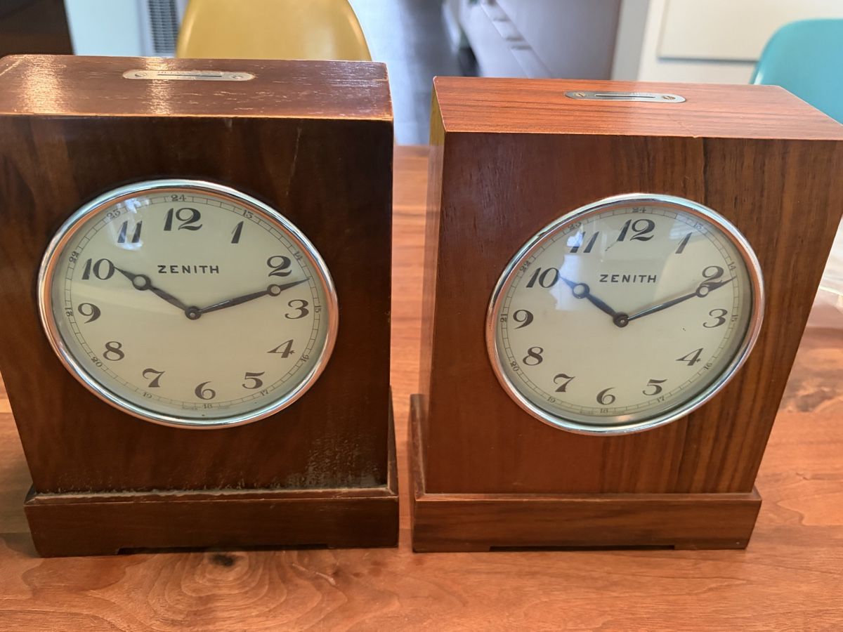 Zenith Orologi da terra & Orologi da parete: 2 Zenith Tischuhren / antik – Usato da Zürich venduto da Airflow22 1