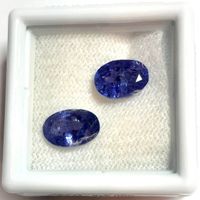 2x Tanzanites ovales 9x7 mm - Valeur 380.- Fr.