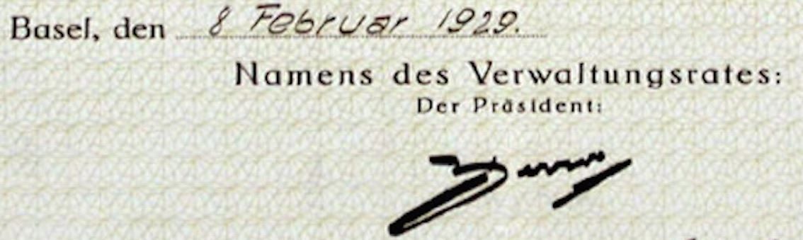 Dokumente: Röhrenfabrik AG in Basel, Basel - 1929 – Gebraucht aus Solothurn von Sgasche 1