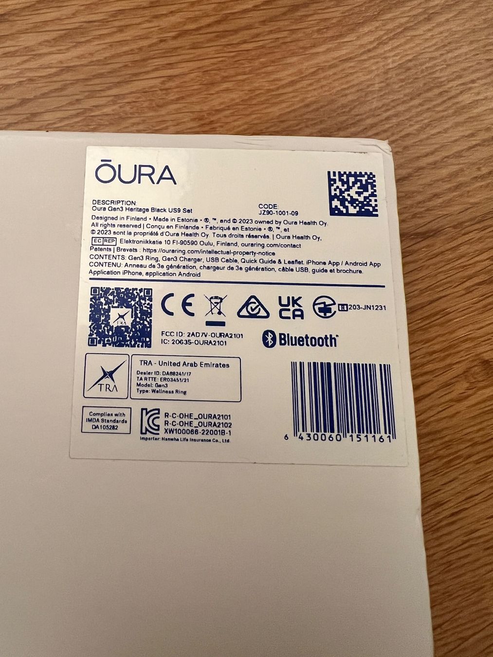 Oura Anelli: Oura Ring Gen 3 Size 9 Heritage Black – Nuovo (secondo la descrizione) da Basel venduto da sbo_6vtx 4