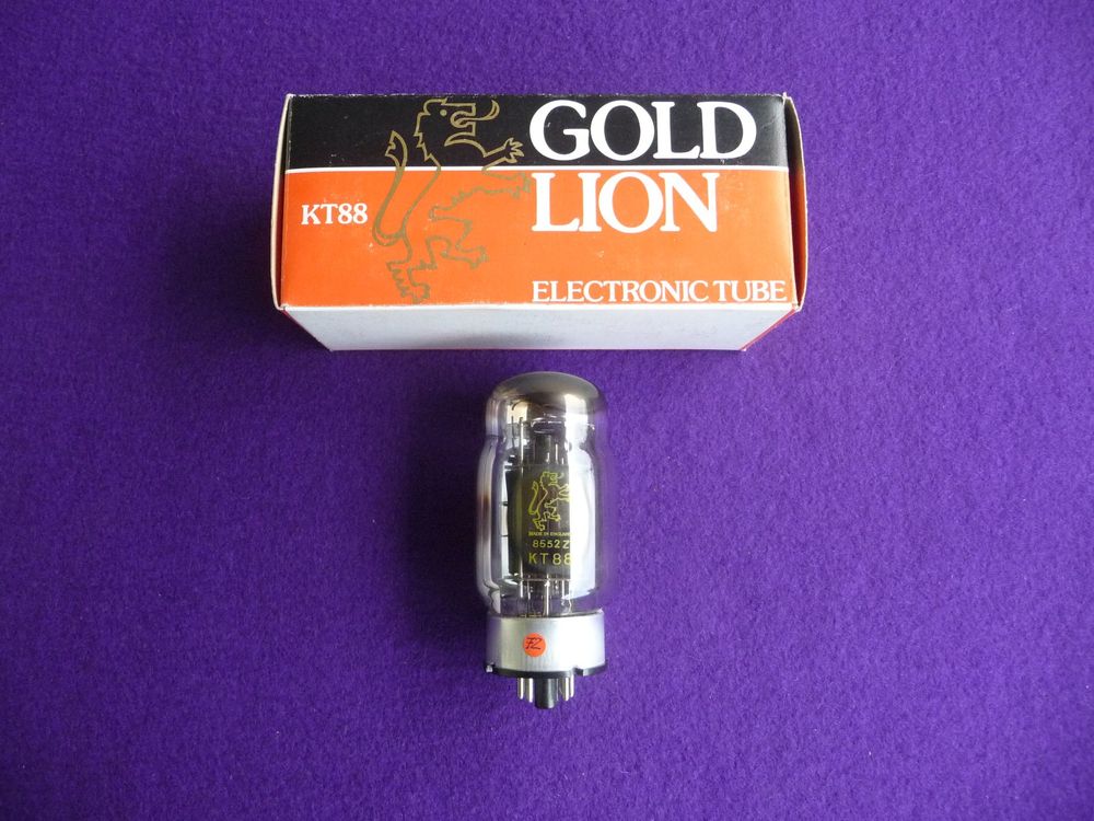 kt88 power röhre GEC tube GOLD LION valve metal base OOO getter black