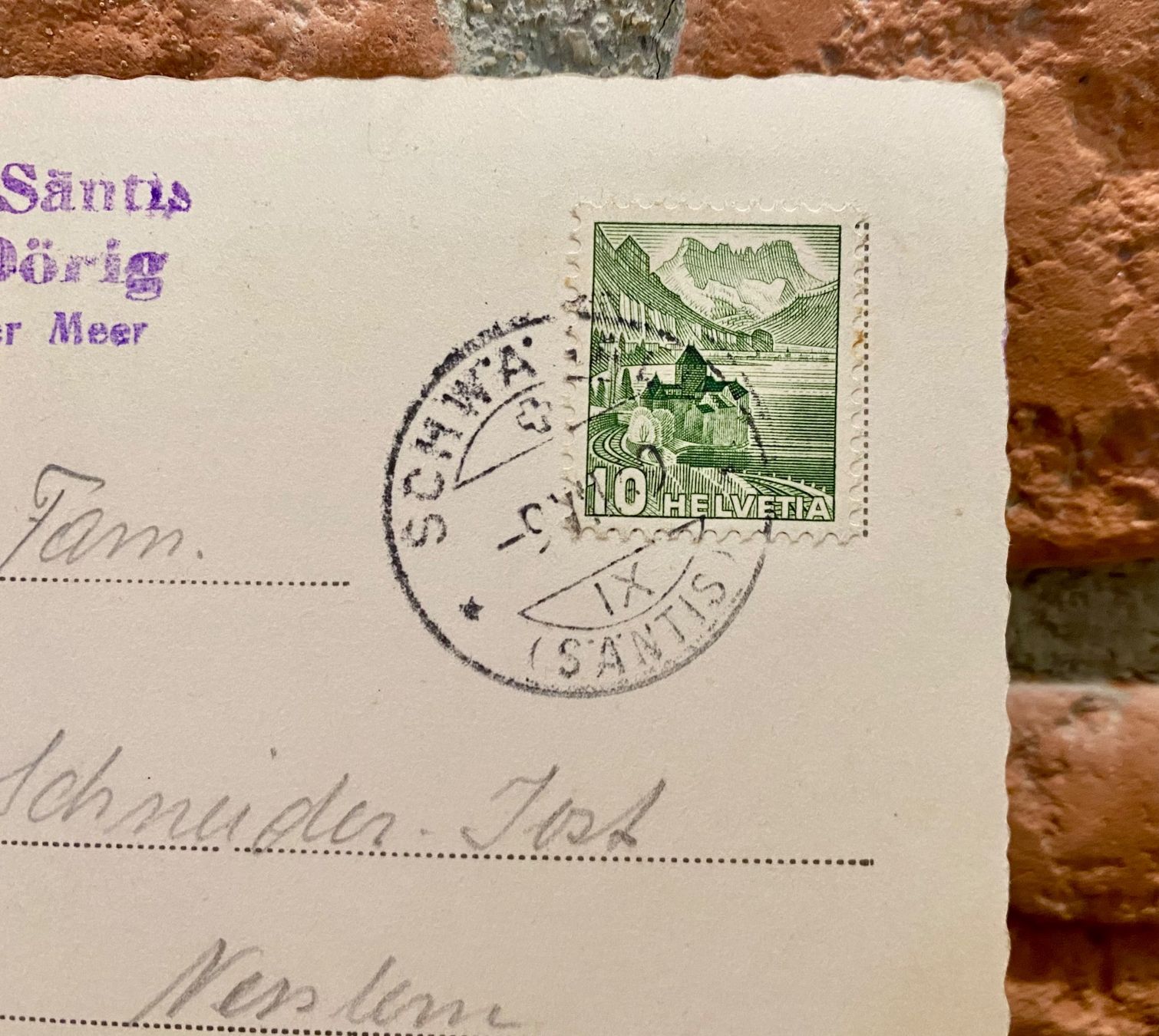 Ansichtskarten: 1949 SÄNTIS mit Observatorium - Berghotel Säntis – Gebraucht aus Root von ENGLAND-TREASURES 3