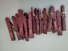 Lot de 50 bracelets de montre en cuir marron