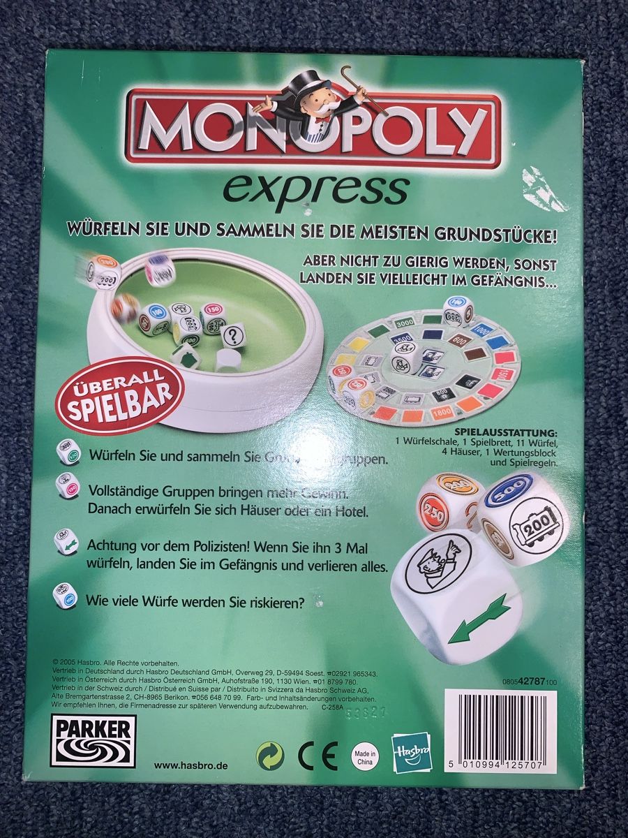 Hasbro Giochi: Ab 1.- Monopoly Express Hasbro completo  – Usato da Bironico venduto da ars_z6lb 1
