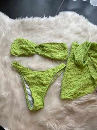 Bikini Set inkl Beach Cover-Up, Grün, Gr. S