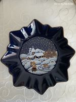 Weihnachtsteller Schale Kobaltblau mit Wintertraum