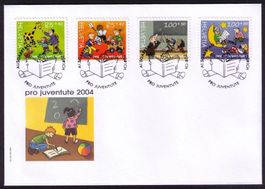 2004_J373B-J376B_Pro Juventute_23.11.04_FDC BOGENMARKEN !!