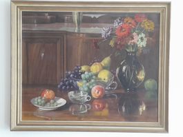 Walter Bollier   Blumen/Früchte-Stillleben