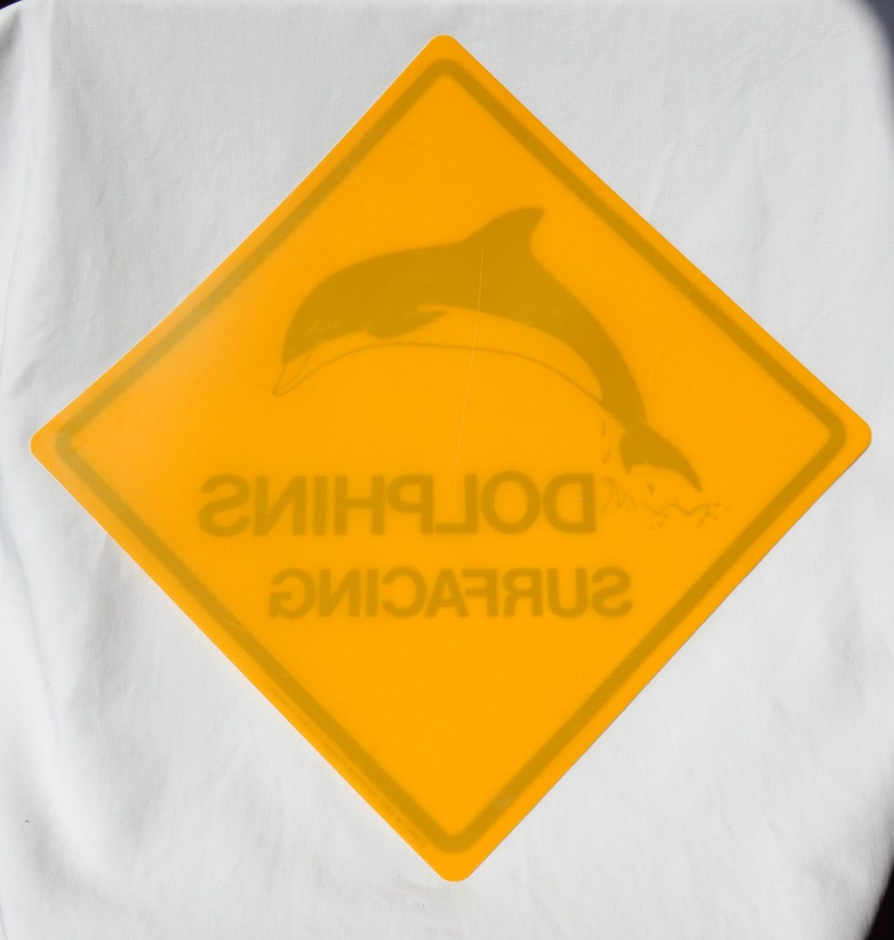 Insegne: **GROSSES AUSTRALISCHES SCHILD "DOLPHINS SURFACING"** – Usato da Zürich venduto da Holzbolzen 3