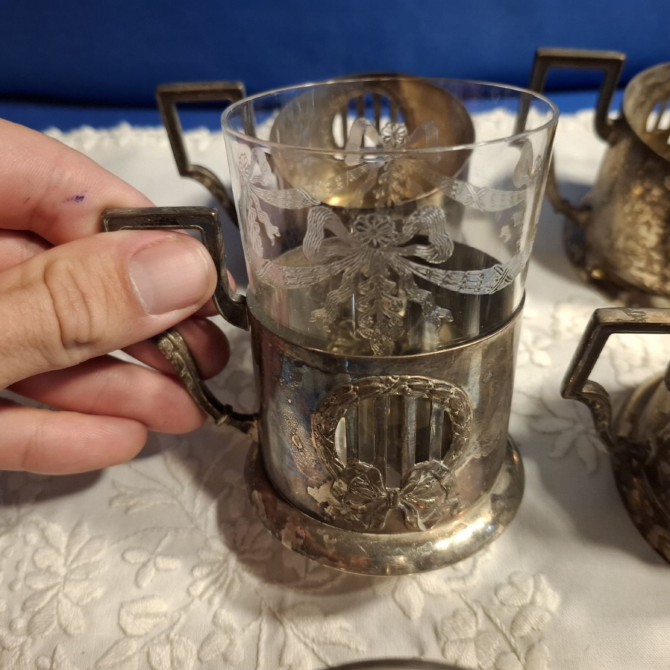 Verres: Antikes Gläser Set Versilbert 22 Einzelteile – D'occasion à Nürensdorf par DANG3REUX 6