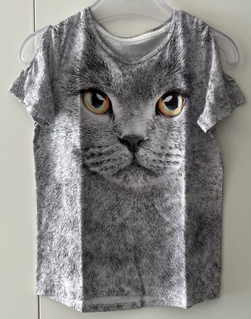 Mädchen T-Shirt Katze Motiv Grösse 146/152 gut erhalten
