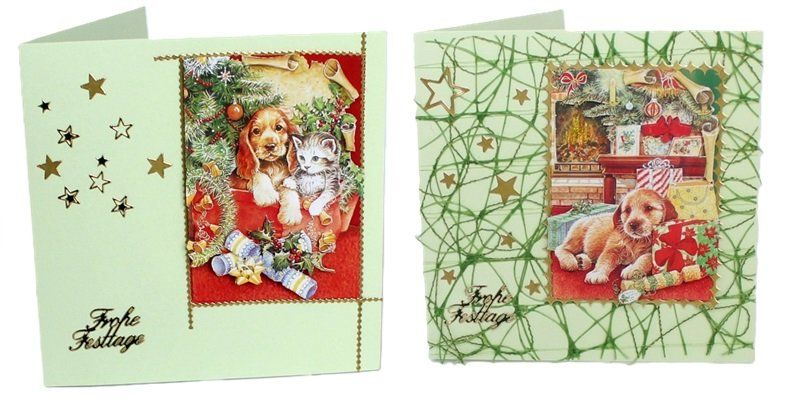 Cartoline: Weihnachtskarte Welpe (521) – Nuovo (secondo la descrizione) da Schlatt TG venduto da glueckwunschkarte.22